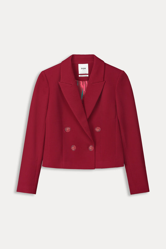 POM Amsterdam Blazers BLAZER - Burgundy Red Short