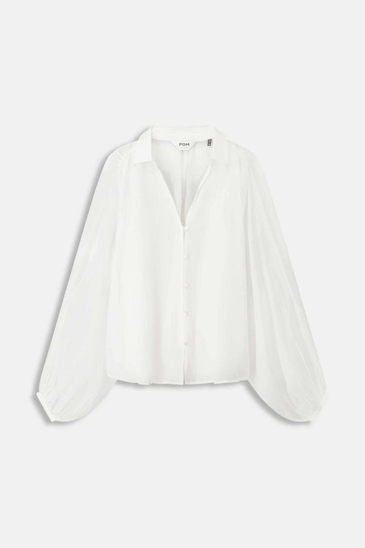 POM Amsterdam Blouses BLOUSE - Lena Crispy White