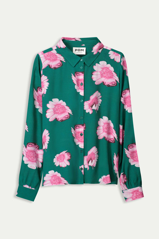 POM Amsterdam Blouses BLOUSE - Mila Meadow Flowers Green