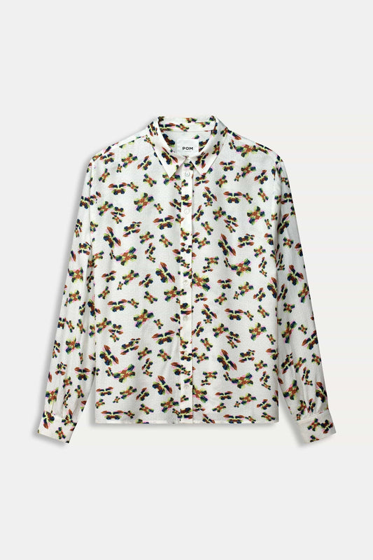 POM Amsterdam Blouses BLOUSE - Milly Butterfly Ecru