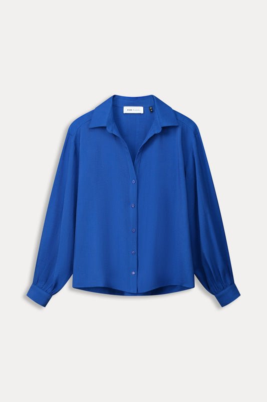 POM Amsterdam Blouses BLOUSE - Violet Shimmer Blue