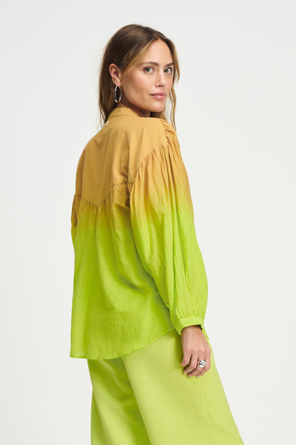 POM Amsterdam Blouses Green / 34 BLOUSE - Faded Summer Lime