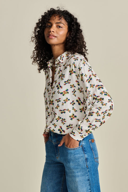 POM Amsterdam Blouses Multi colour / 34 BLOUSE - Milly Butterfly Ecru