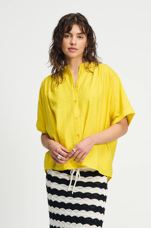 POM Amsterdam Blouses Yellow / 34 BLOUSE - Summer Yellow