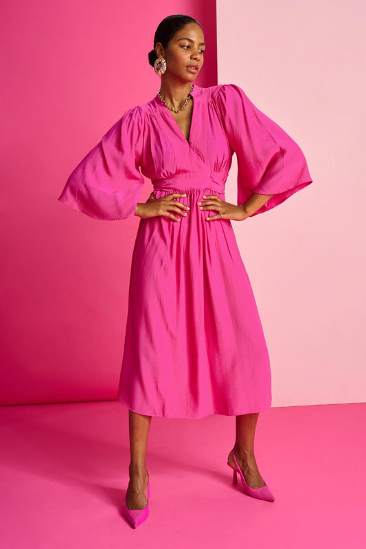 POM Amsterdam Dresses Pink / 34 ROBE - Imperial Fuchsia
