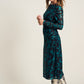 POM Amsterdam Dresses ROBE - Camo Teal Green Mesh