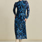 POM Amsterdam Dresses ROBE - Feathers Blue Mesh