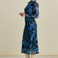 POM Amsterdam Dresses ROBE - Feathers Blue Mesh