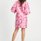 POM Amsterdam Dresses ROBE - Floral Jacquard Raspberry