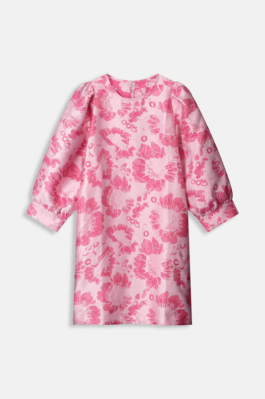 POM Amsterdam Dresses ROBE - Floral Jacquard Raspberry