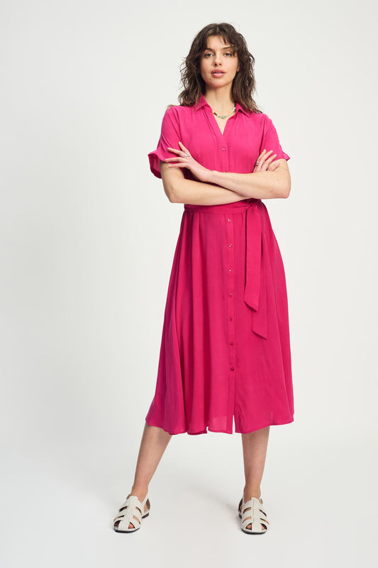 POM Amsterdam Dresses ROBE - Lynn Fuchsia