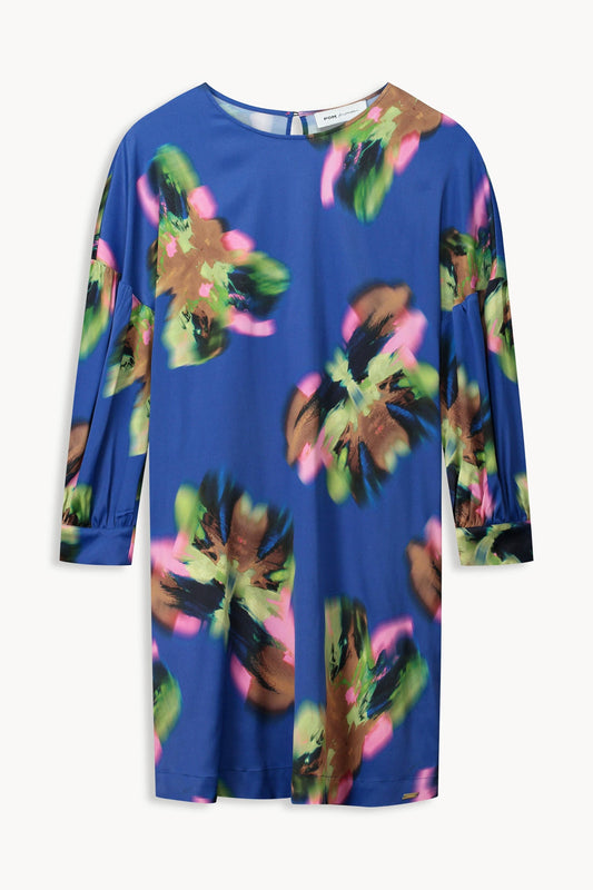 POM Amsterdam Dresses ROBE - Satin Butterfly Blue