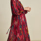 POM Amsterdam Dresses ROBE - Woody Burgundy Red