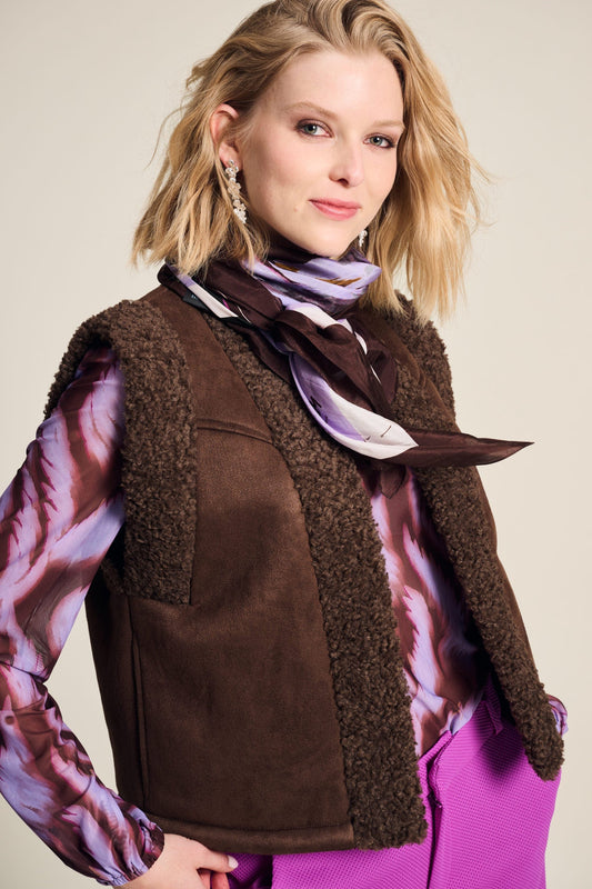 POM Amsterdam Gilets Brown / 34 GILET - Lammy Brown