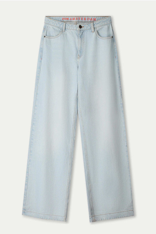 POM Amsterdam Jeans JEANS - Baggy Wide Leg Ultra Light Blue