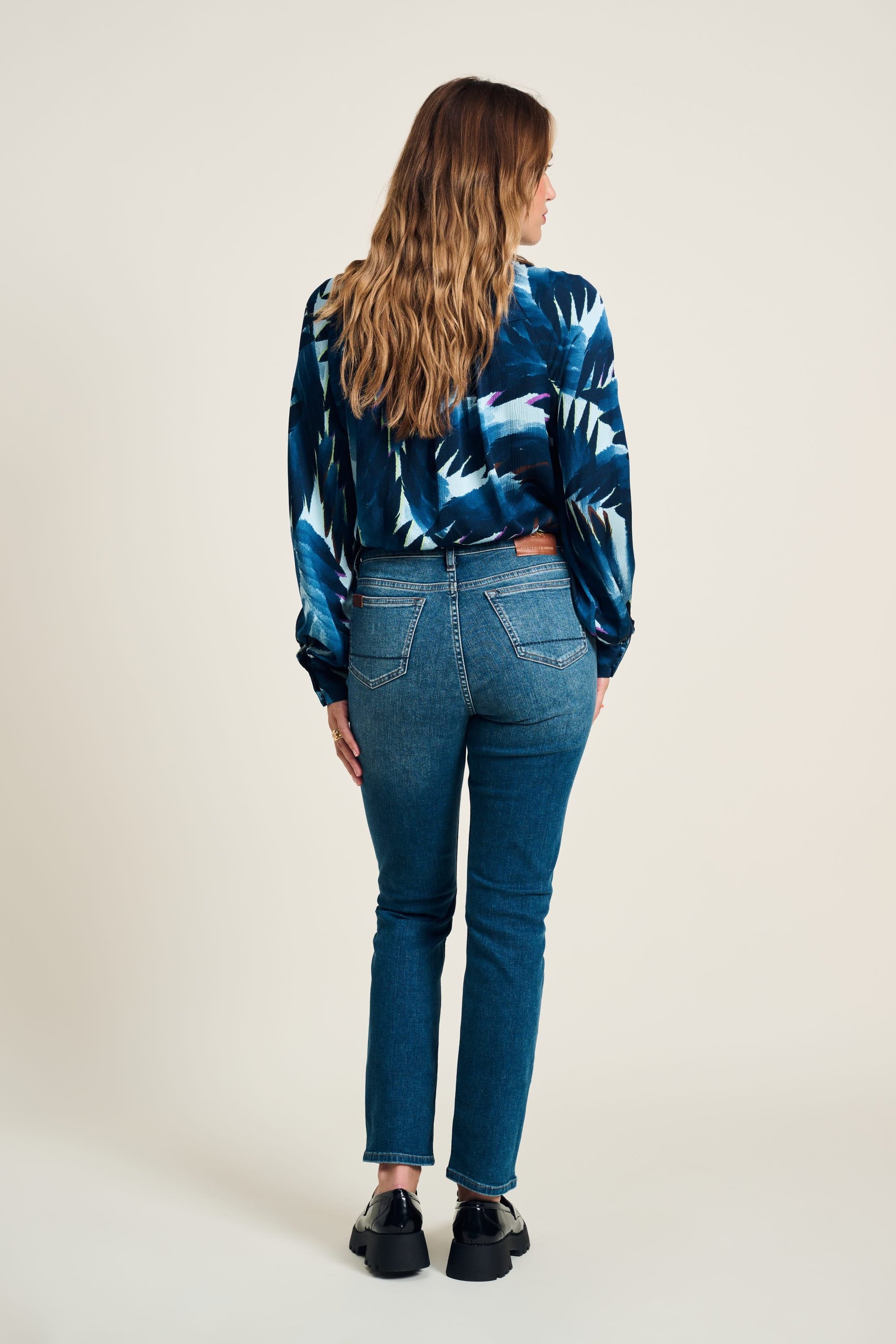 POM Amsterdam Jeans JEANS - Elize Slim Dark Blue