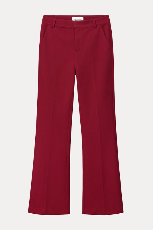 POM Amsterdam Pants PANTALON - Flare Burgundy Red