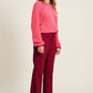 POM Amsterdam Pants PANTALON - Flare Burgundy Red