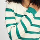 POM Amsterdam Pullovers PULL - Striped Fresh Green