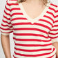 POM Amsterdam Pullovers PULLOVER - Striped Scarlet Red