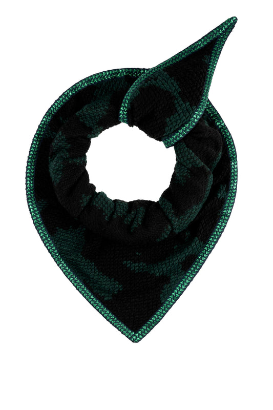 POM Amsterdam Shawls Black / OS ÉCHARPE - Camo Green Black