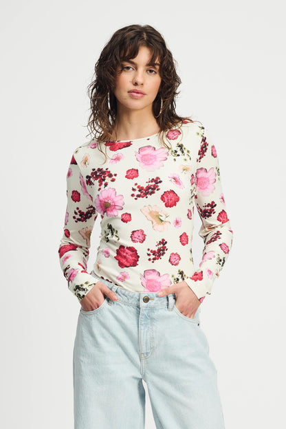 POM Amsterdam Tops White / 34 TOP - Loa Bouquet Cream