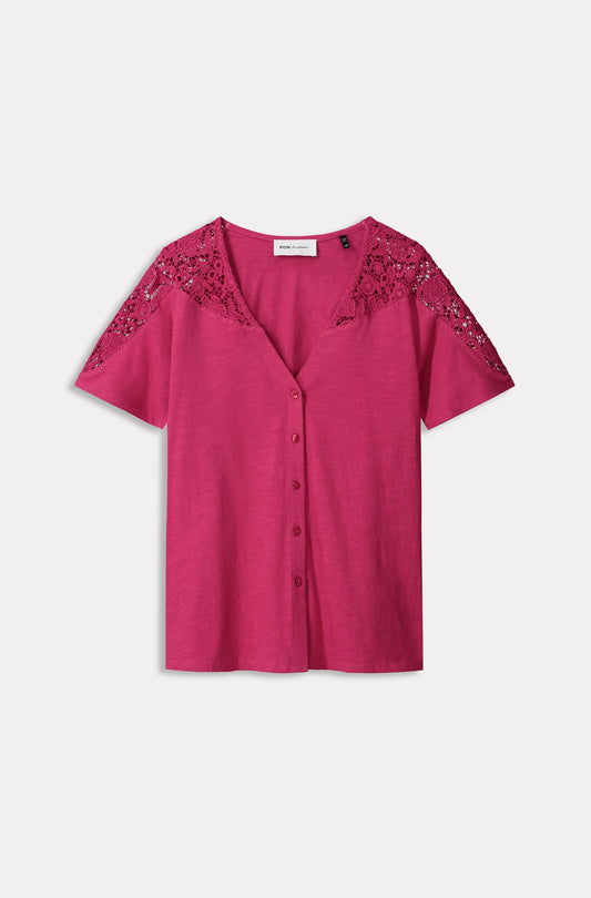 POM Amsterdam Tshirts TSHIRT - Ellen Fuchsia