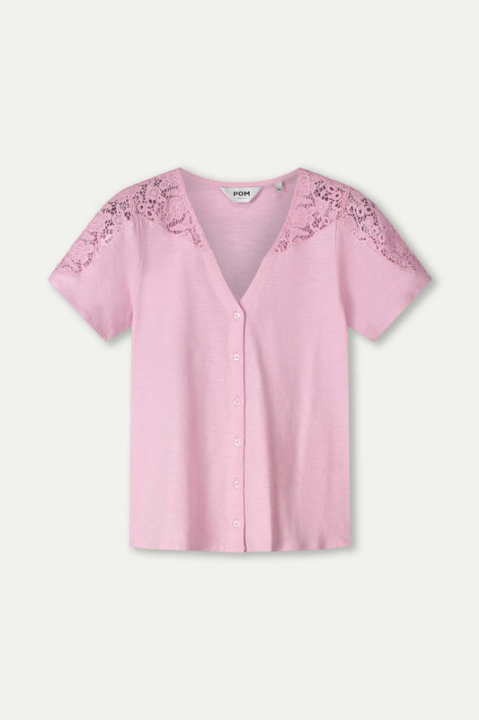 POM Amsterdam Tshirts TSHIRT - Ellen Rose Pink