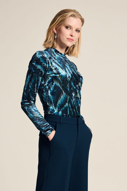 POM Amsterdam Turtlenecks Blue / 34 TOP - Feathers Blue