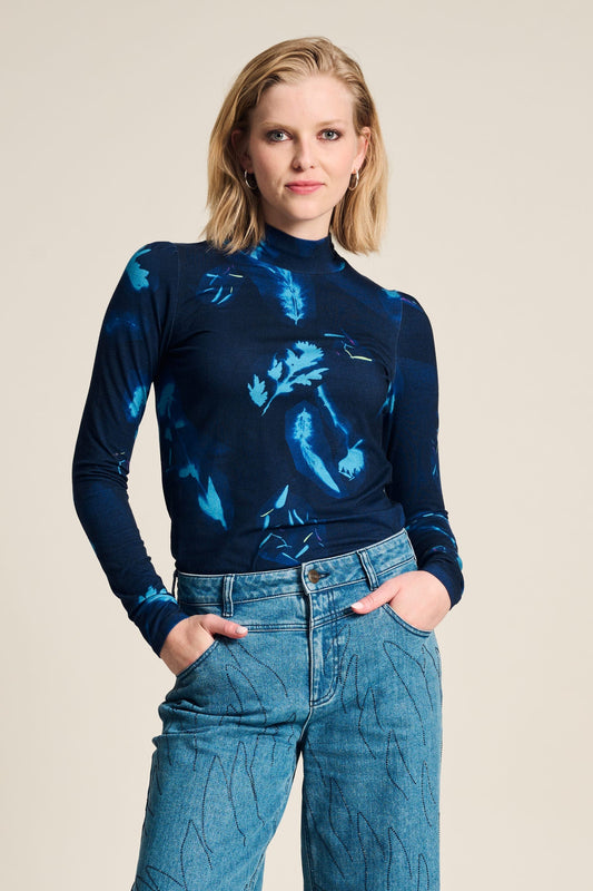 POM Amsterdam Turtlenecks Multi colour / 34 TOP - Feathers and Florals