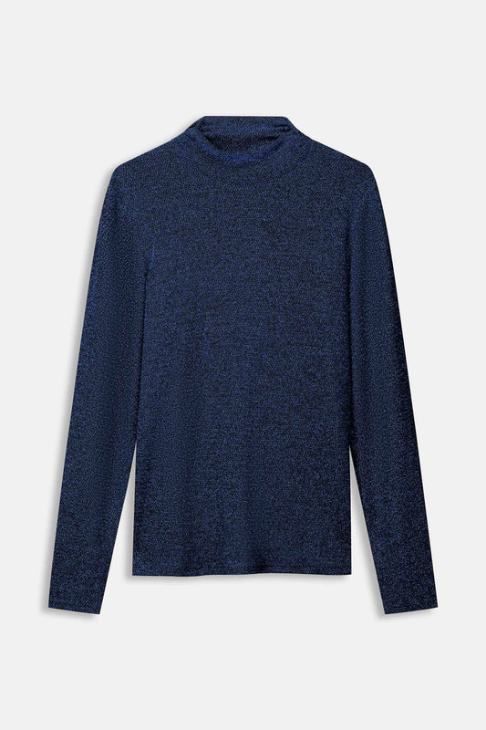 POM Amsterdam Turtlenecks TOP - Festive Blue